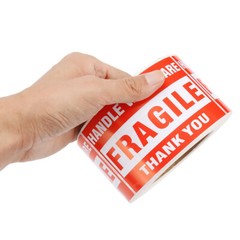 1Roll 500 Fragile Stickers 3″x5″ Fragile Label Sticker Handle With Care 500/roll