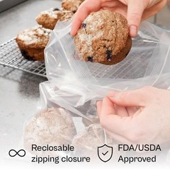 2000 Packs 3 x 4″ Relock Zip Slide Top Lock Bags Clear 2 Mil Reclosable Baggies