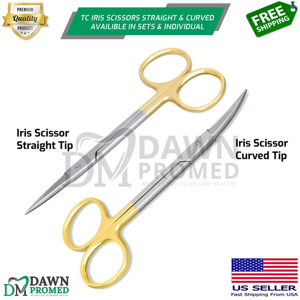 German Grade TC Iris Scissors 4.5″ Stainless Dental Surgical Veterinary