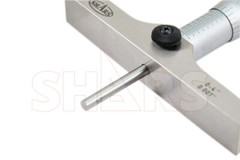 SHARS 0-4″ DEPTH MICROMETER 4″BASE Graduations .001″ Accuracy .0002″ NEW P}