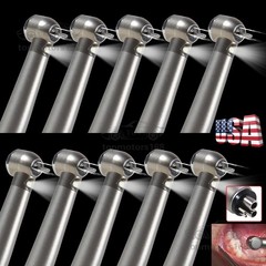 10 PACKS Dental High Speed E generator LED Handpiece Air Turbine 4Hole