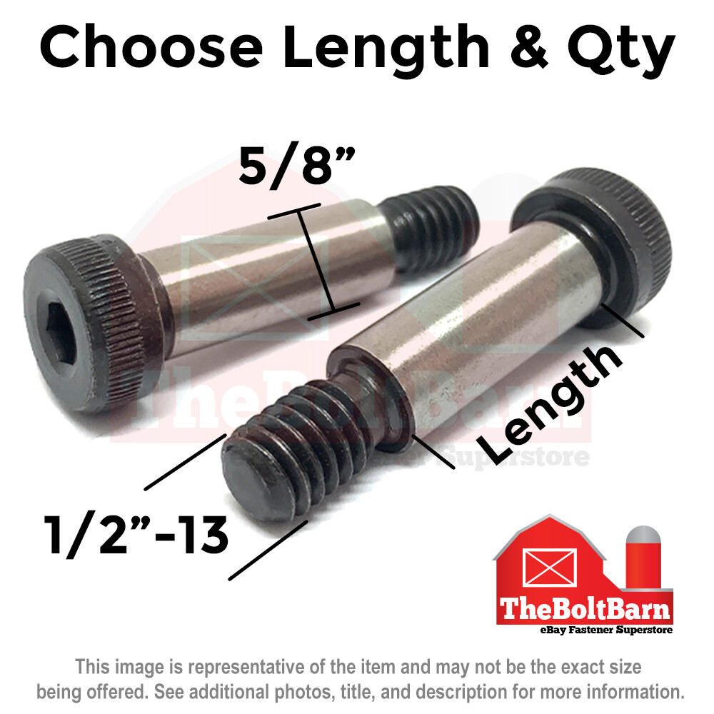 5/8″ Alloy Socket Shoulder Stripper Bolts Black Oxide 1/2″-13Thread (Pick Size)
