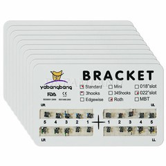 10 Packs Dental Orthodontic Bracket Braces Standard Roth 022″ 3 Hooks USA