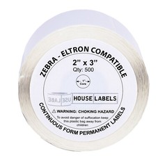 ZEBRA / ELTRON 2×3 (2″ x 3″) Direct Thermal Labels – (1) Roll of 500