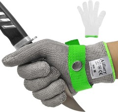 Level 9 Stainless Steel Kitchen Gloves – Ambidextrous, Large, Machine Washable
