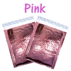 8.5×12 Holographic, Pink, Teal METALLIC BUBBLE MAILERS, Poly Padded Envelopes!