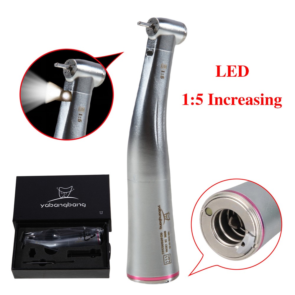 Dental 1:5 1:1 Fiber Optic LED Contra Angle Electric Handpiece Fit KaVo NSK COXO