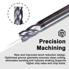 4 Flute 7/16″ x 1″ x2-3/4″ Variable Helix Solid Carbide End Mill – AlTiN Coated