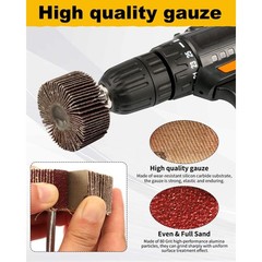 8 Pcs Flap Wheel Sander Set, 1/4″ Shank 8Size Flapper Wheel, SHITIME Long-Lastin