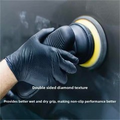 L&XL First Glove Grip Nitrile Disposable Gloves 8 Mil Raised Diamond Texture US