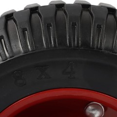 1Pack 8″ Heavy Duty Gate Casters Rubber Wheel Dual installation option 600LB,Red