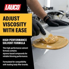 LAUCO Liquid Gold Body Filler Thinner Honey, Bridges Holes, Water Resistant