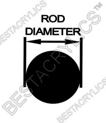1” DIAMETER CLEAR TRANSLUCENT RED ACRYLIC PLEXIGLASS LUCITE ROD 12” INCH LONG
