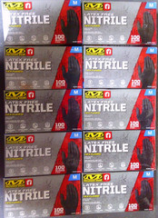 CASE OF 1,000 Mechanix Wear: Med Latex Free 5 Mil Nitrile Textured Gloves Black