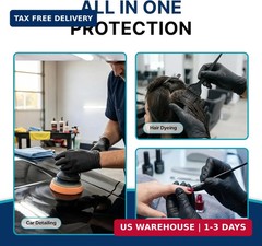 Schneider Nitrile Exam Gloves, 4 Mil Black Gloves Disposable Latex Free Powder F