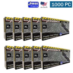 Advance Nitrile Examination Gloves 6-mil, Black – 1000 Pieces (S/M/L/XL/XXL)