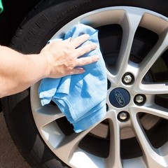 Bag of 50 Huck Cleaning Towels – 14 x 24 Cotton Reusable Blue Drying Cloth Rags