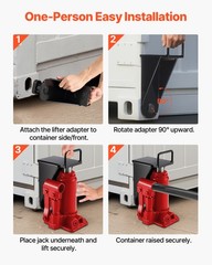 VEVOR 1-Pack Shipping Container Jack Lug with Handle Storage Leveler Booster
