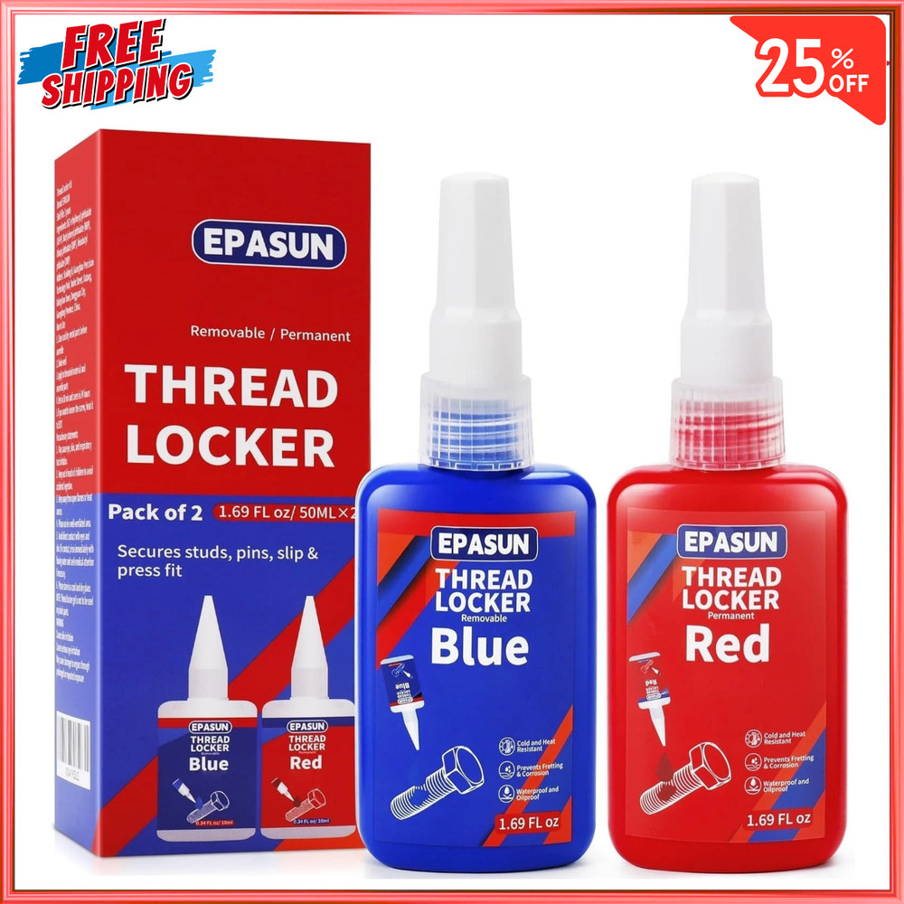 ThreadLocker 242 and 271, Thread Lock Medium and High Strength Lock Tight & Seal