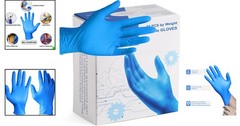 Ambidextrous Waterproof Nitrile Gloves – 50 Pack, Ideal for Hygiene & Cleaning