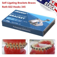 10 Packs Dental Orthodontic Bracket Braces Ceramic MBT 022 with 3-4-5 Hooks
