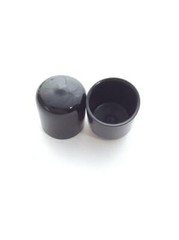 Round Dust Cap Cover 1-1/2″ Black Vinyl For Tube Pipe Wood Plastic Soft Flexible