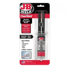 J-B Weld 50114H ClearWeld 0.47 oz. QUICK SET Epoxy Syringe High Strength 5 min