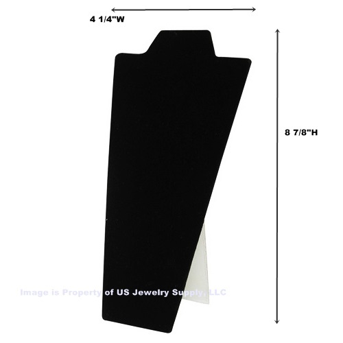 6 Black Necklace Pendant Easel Back Portable Jewelry Displays 4 1/4″W x 8 7/8″H