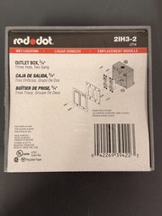 CASE OF 10 Thomas & Betts / Red Dot 2-Gang 3-Hole 3/4″ Outlet Boxes 2IH3-2