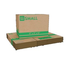 (10 pack) Small Moving Boxes, 17 in. L x 11 in. W x 12 in. H, Kraft