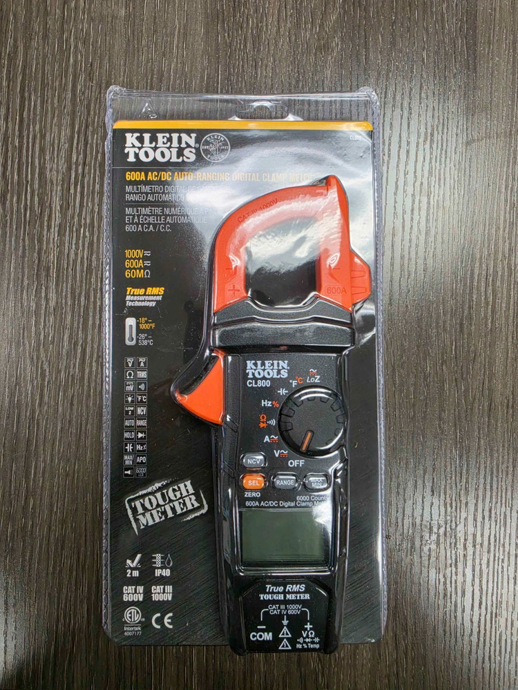 Klein Tools CL800 AC/DC True RMS Auto-Ranging Digital Clamp Meter NEW OEM