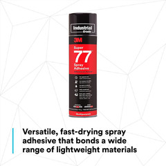 Super 77 Multipurpose Permanent Spray Adhesive Glue, Paper, Cardboard, Fabric, P