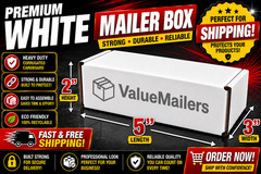 5 x 3 x 2 White Corrugated Shipping Mailer Packing Box 5x3x2 50 100 200 500 1000