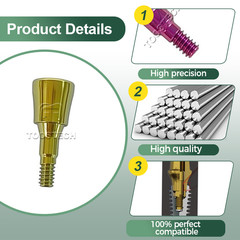 6pcs Dental Titanium Healing Abutment fits to Megagen Blue diamond NC/RC