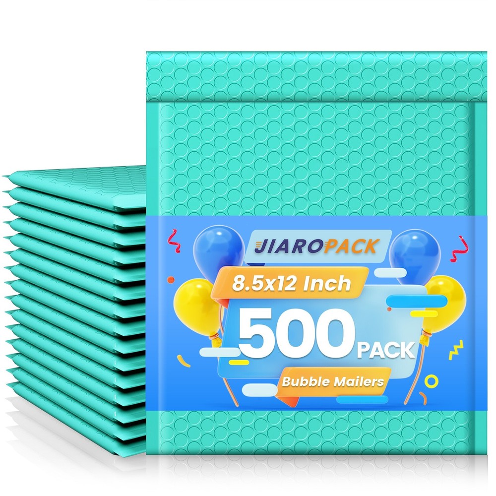 500x Bulk Bubble Mailers 8.5×12 Padded Envelopes 8.5×11 Poly Mailing Bags Teal