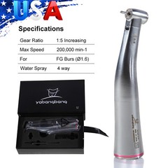 Dental 1:5 Increasing Contra Angle LED Optic Handpiece Fit NSK Electric Motor SA