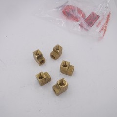 5 Pack 3/4″ FNPT x 3/4″ FNPT 90° Brass Pipe Adapter 3500X12, 33500-12-12