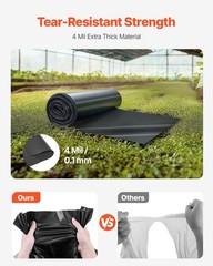 3FT x 50FT Plastic Sheeting Heavy Duty, 4 Mil Thick Plastic Sheeting Roll, Plast