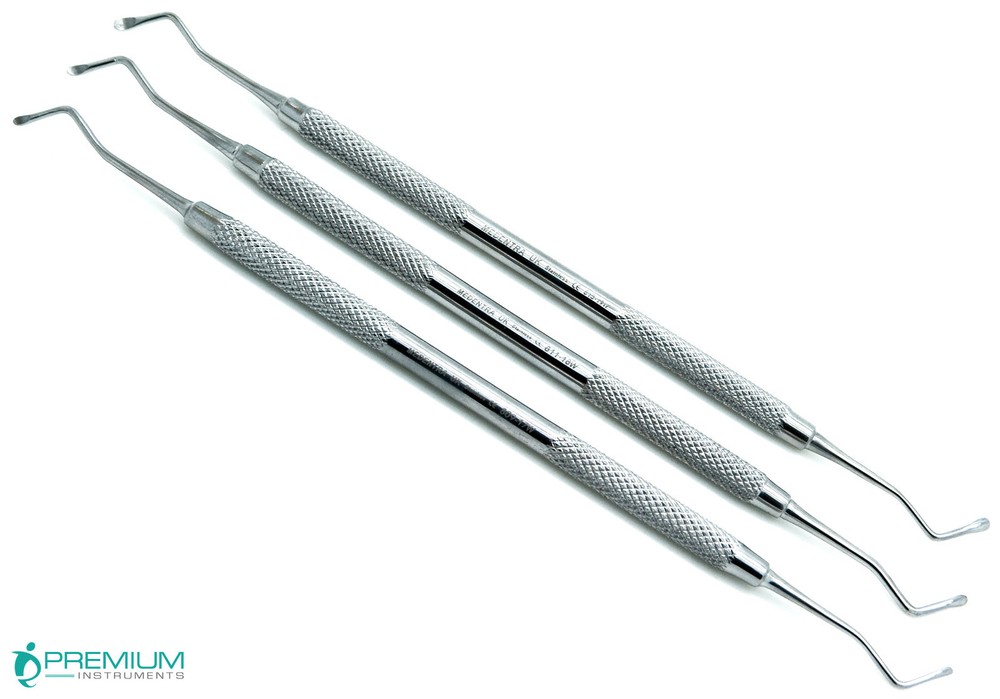 Dental Spoon Excavator 17W, 18W, 19W Restorative Composite Instruments Set of 3