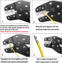 Taiss JST Crimping Tool with 580PCS JST PH Connector Kit 2.0Mm 2/3/4/5/6Pin Hous