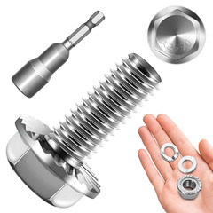 M10 x 25mm (10 Sets) M10x1.5 Bolt Flanged Hex Head Nuts and Bolts,Flange Hexa…