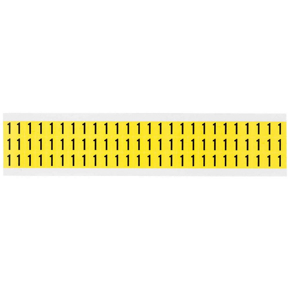 BRADY 3410-1 Number Label,1,1/2in.Hx11/32in.W,Vinyl 32MF36