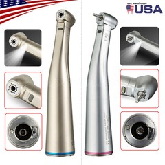 Dental 1:5 1:1 Electric Fiber Optic LED Contra Angle Handpiece Fit NSK Kavo to
