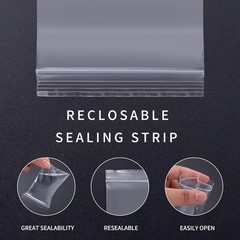Small Plastic Bags, 300 PCS Mini Baggies, 3 Assorted Sizes, Transparent Jewel…