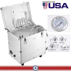 Dental Portable Mobile Delivery Unit System With Air Compressor 4Hole Suction