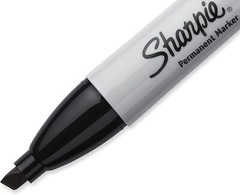 SHARPIE Permanent Markers, Chisel Tip, Black, 12 Count