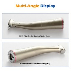 NSK Style Dental LED 45° Degree Surgical High Speed Handpiece Push Button 4 Hole