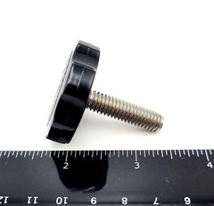 5/16″ Thumb Screw Bolts with Black Round Fluted Plastic Clamping Knob Stainless