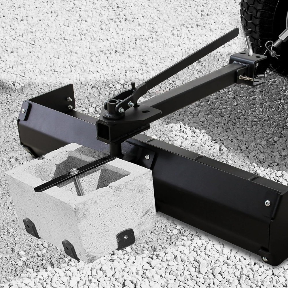 42″ Tow Behind Box Scraper, Heavy Duty Tractor Grader Blade Attachment for Lawn