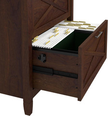 Bush Furniture Key West 2-Drawer Lateral File Cabinet in Bing Cherry